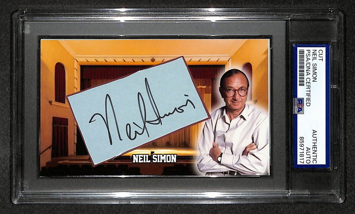 Neil Simon Signed/Autographed Cut Custom Card Playwright PSA/DNA 214049