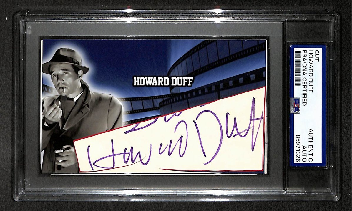 Howard Duff Signed/Autographed Cut Custom Card Actor PSA/DNA 214051