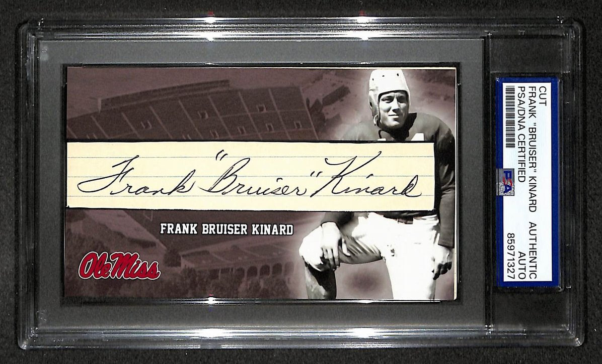 Frank Bruiser Kinard Signed/Autographed Cut Custom Card Ole Miss PSA/DNA 214052