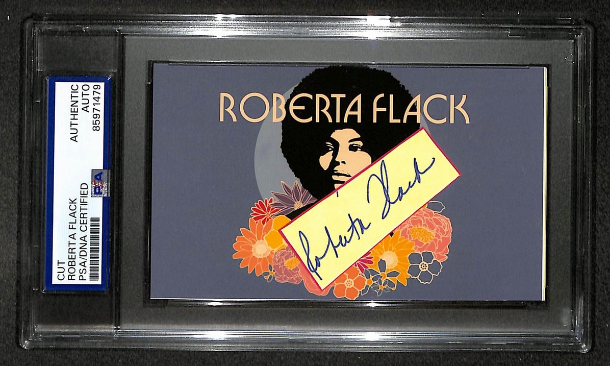 Roberta Flack Signed/Autographed Cut Custom Card Singer PSA/DNA 214054