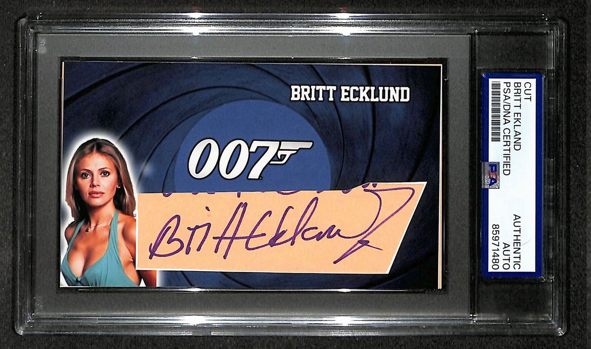 Britt Ekland Signed/Autographed Cut Custom Card Actress PSA/DNA 214055