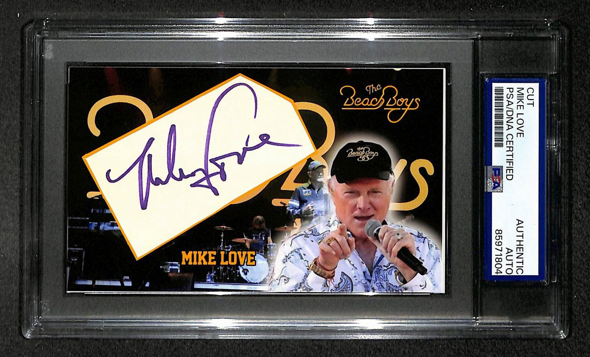 Mike Love Signed/Autographed Cut Custom Card Beach Boys PSA/DNA 214058