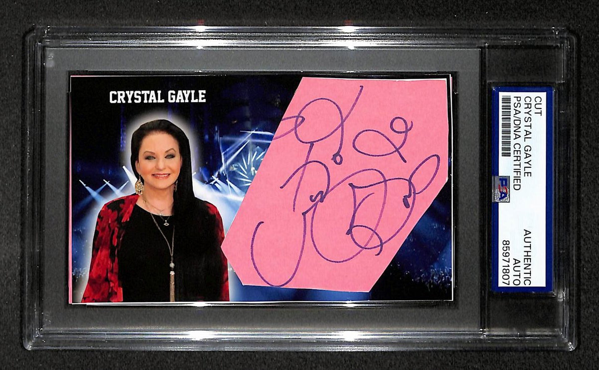 Crystal Gayle Signed/Autographed Cut Custom Card Country Singer PSA/DNA 214061
