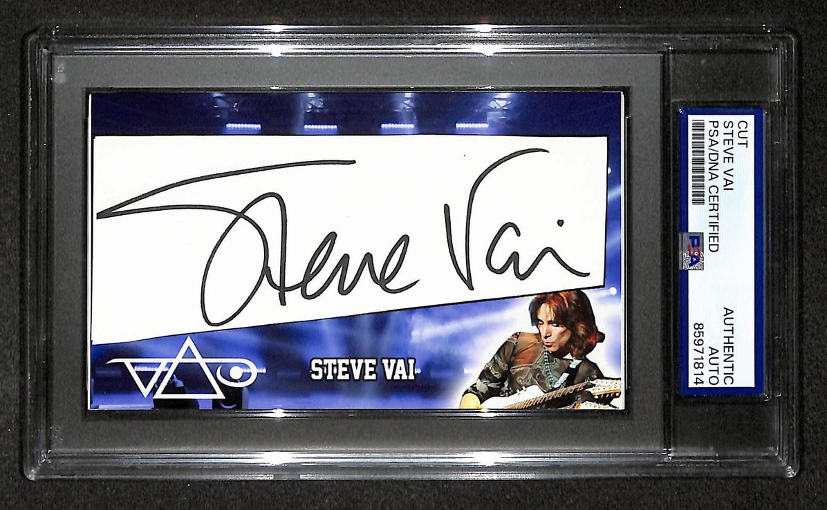 Steve Vai Signed/Autographed Cut Custom Card Frank Zappa PSA/DNA 214066