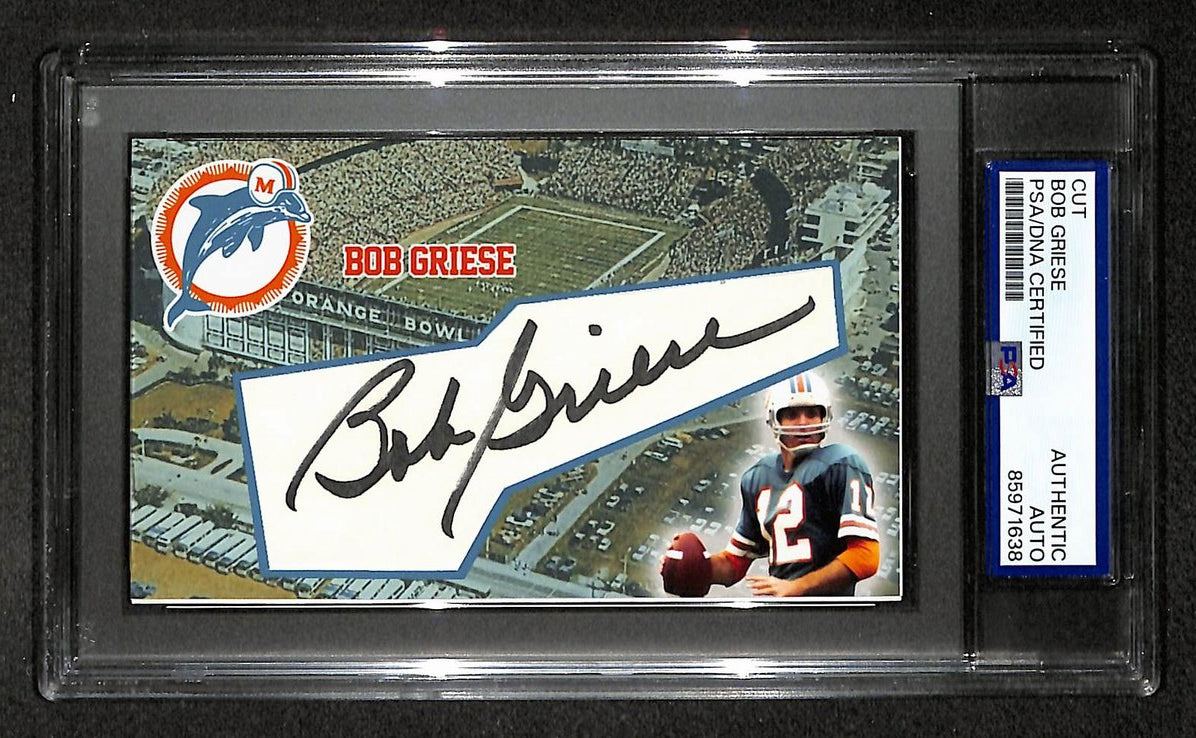 Bob Griese HOF Signed/Autographed Cut Custom Card Dolphins PSA/DNA 214070