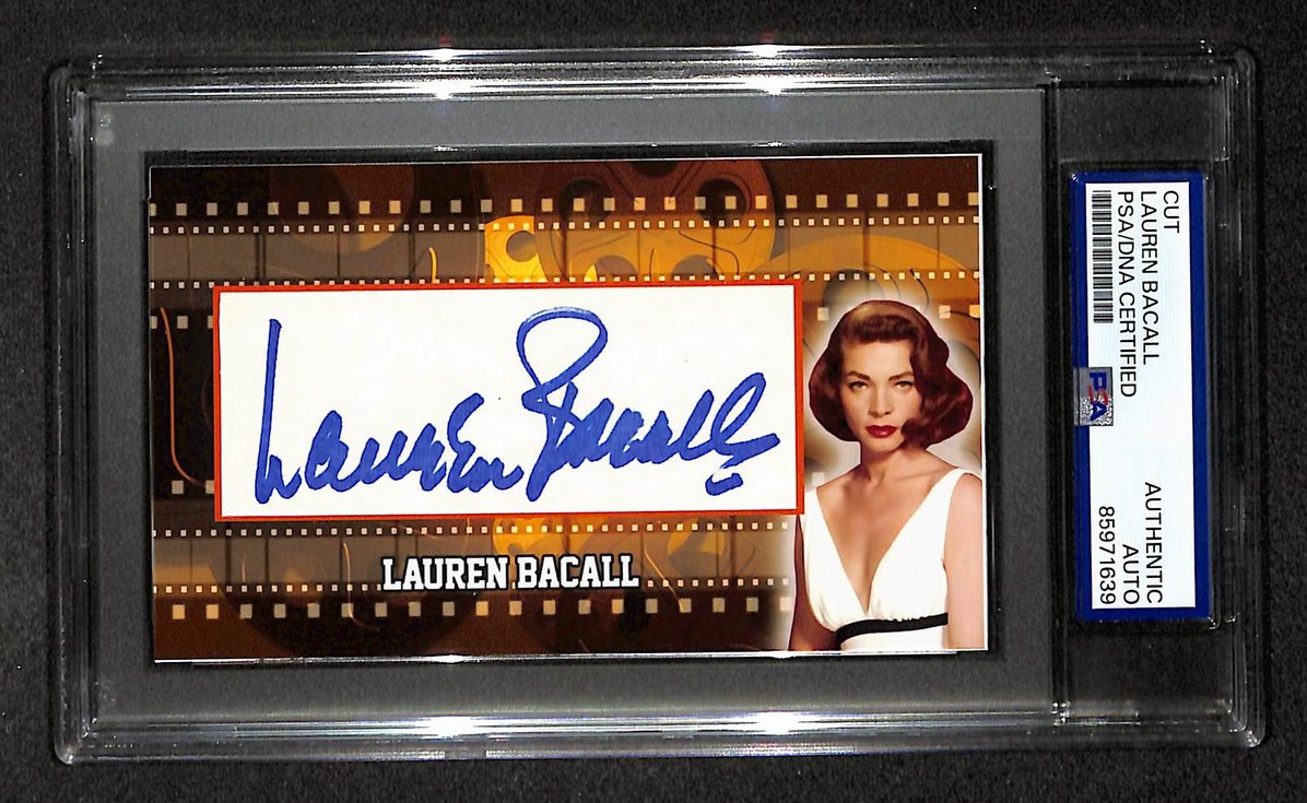 Lauren Bacall Signed/Autographed Cut Custom Card Actress PSA/DNA 214071