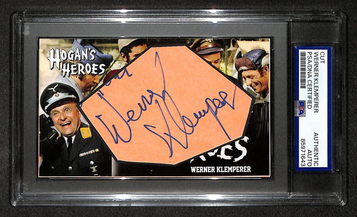 Werner Klemperer Signed/Autographed Cut Custom Card Hogans Heroes PSA/DNA 214075