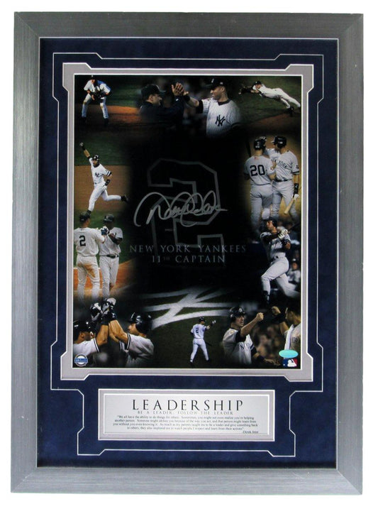 Derek Jeter HOF Signed/Auto 14x20 Photo Collage Yankees Framed Steiner XBD001