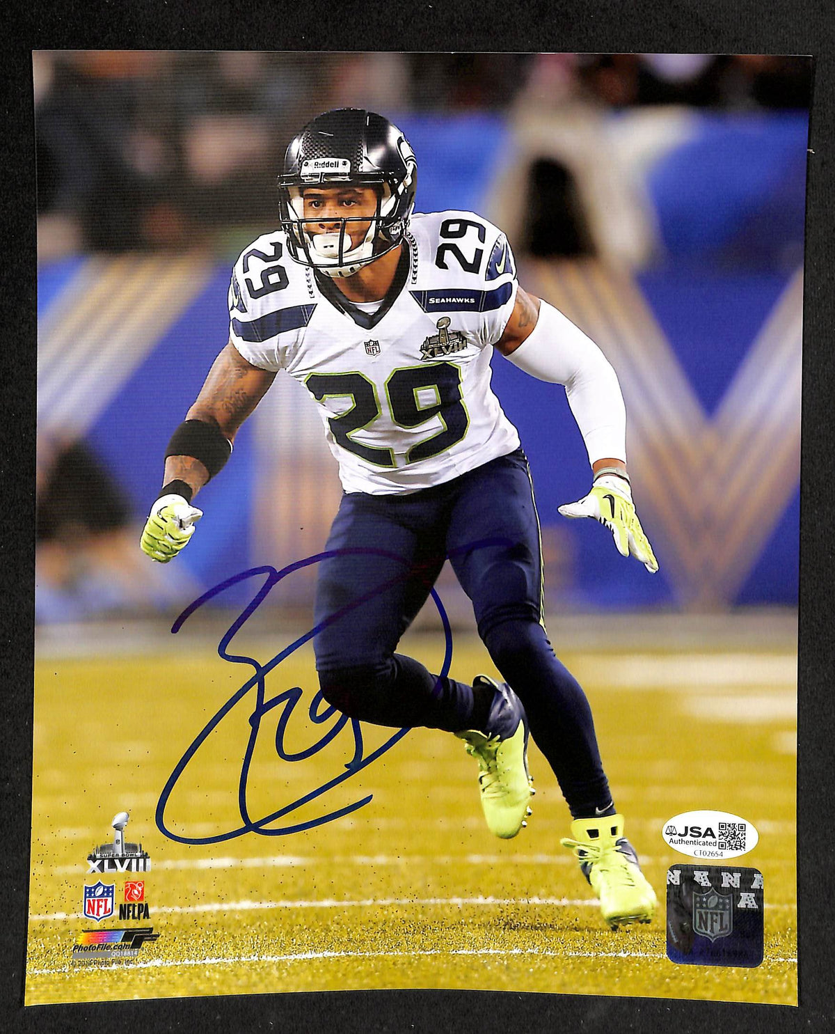 Earl Thomas Signed/Autographed 8x10 Photo Seahawks SBXLVII JSA 211424