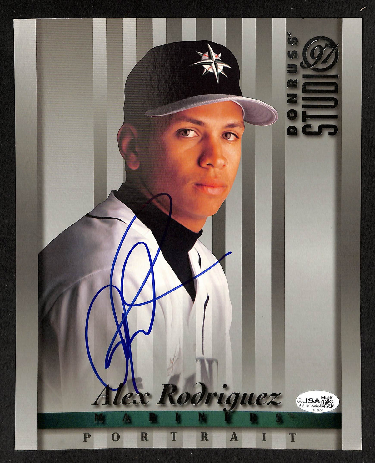 Alex Rodriguez Signed/Autographed 97 Donruss Studio 8x10 Photo Mariners JSA 1427