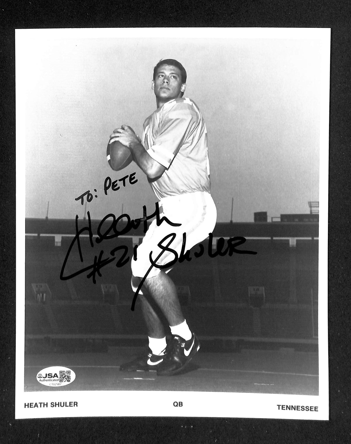Heath Shuler Signed/Autographed 8x10 Photo Tennessee JSA 214138