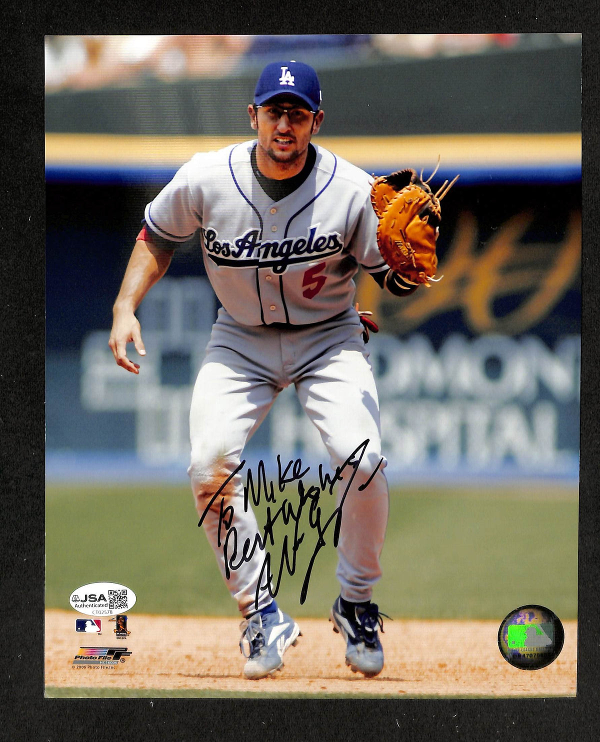 Nomar Garciaparra Signed/Autographed 8x10 Photo Dodgers JSA 214147