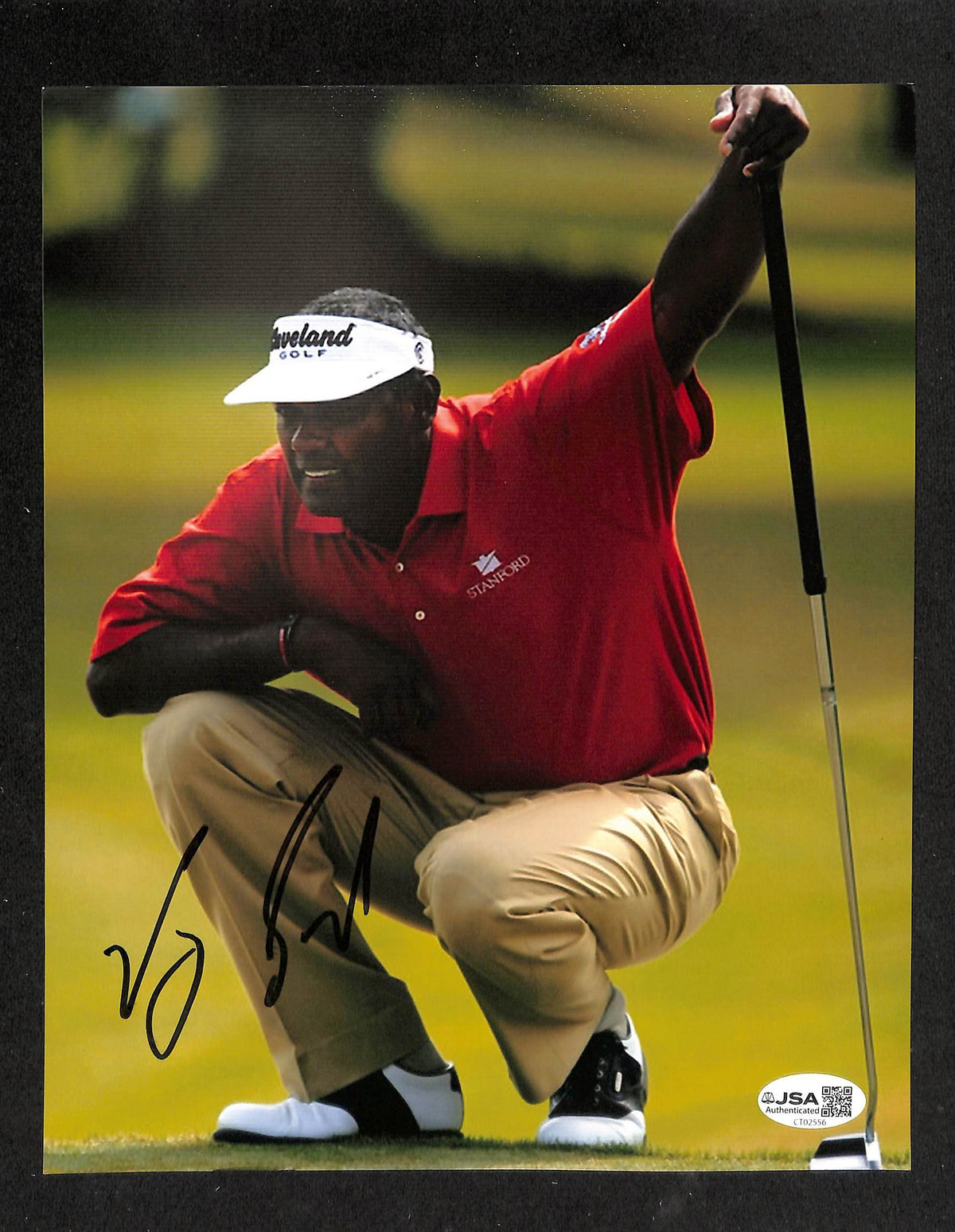 Vijay Singh Signed/Autographed 8x10 Photo PGA Golf JSA 214169