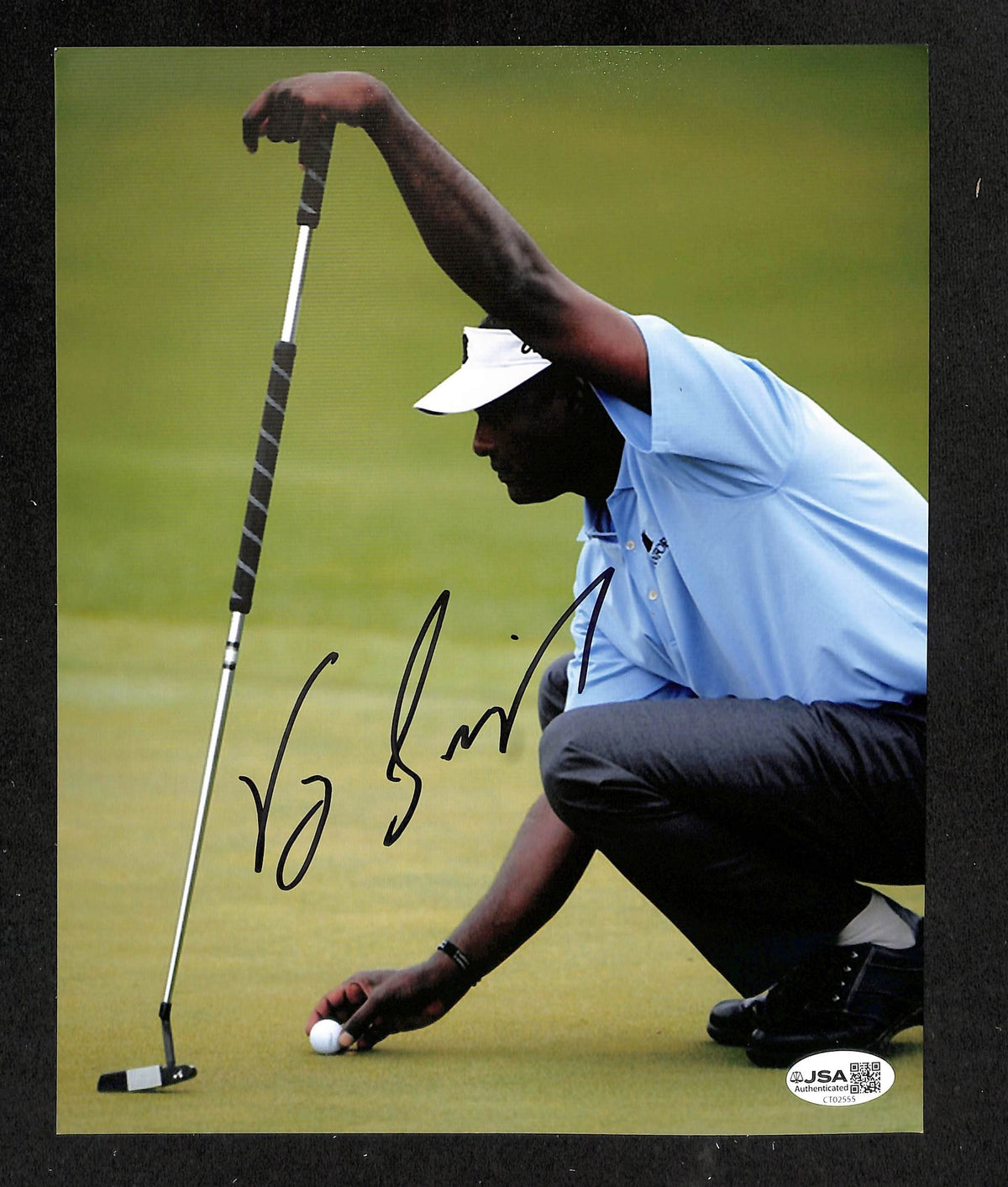 Vijay Singh Signed/Autographed 8x10 Photo PGA Golf JSA 214170