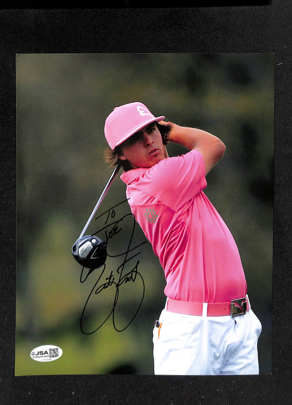 Rickie Fowler Signed/Autographed 8x10 Photo PGA Golf JSA 214211