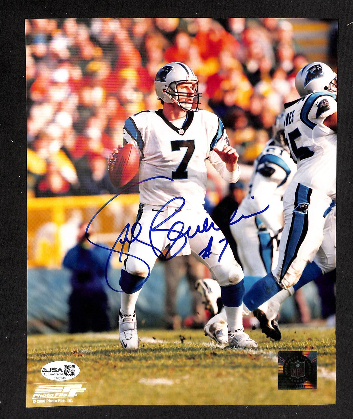 Steve Beuerlein Signed/Autographed 8x10 Photo Panthers JSA 214215