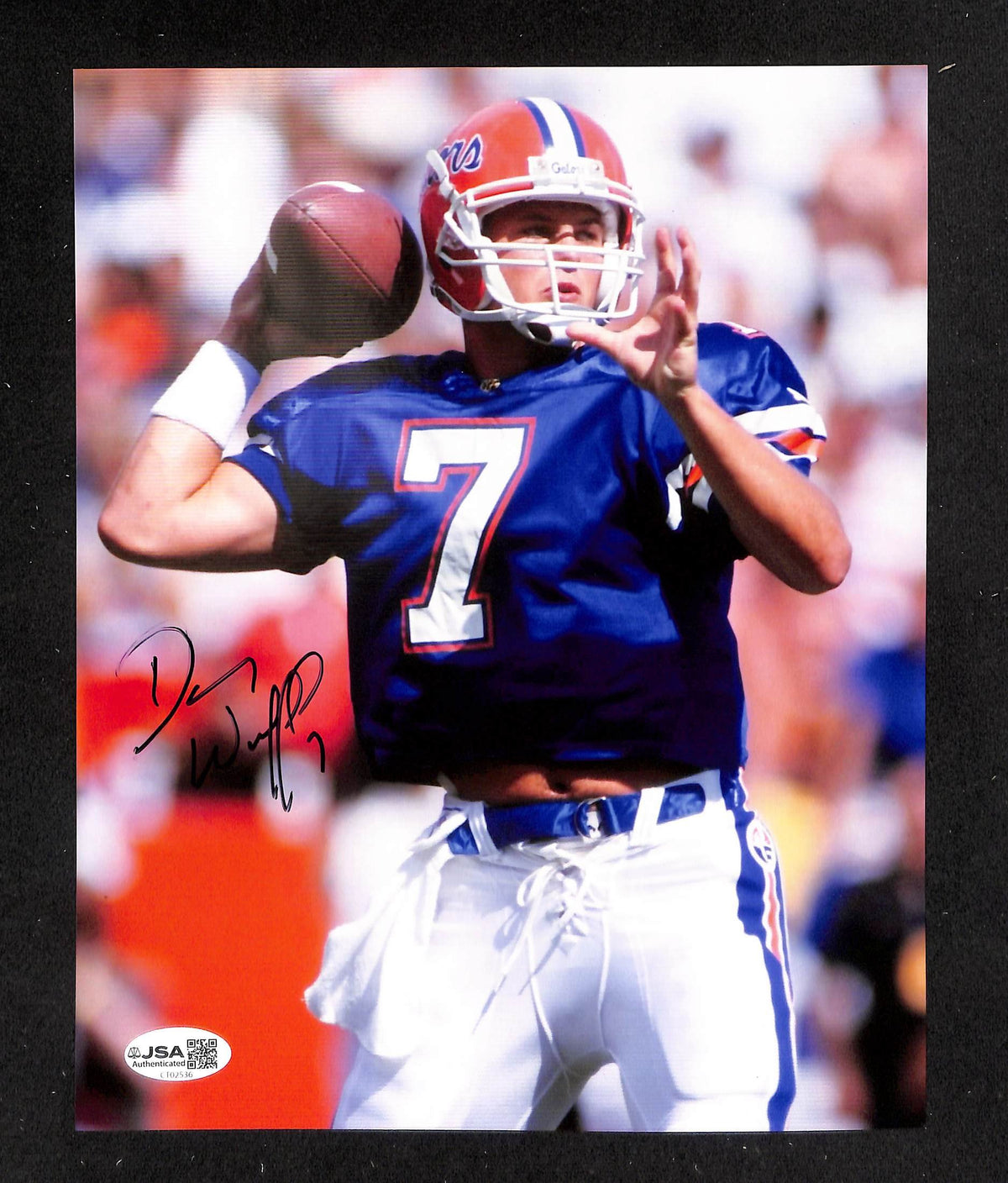 Danny Wuerffel Signed/Autographed 8x10 Photo Florida Gators JSA 214219
