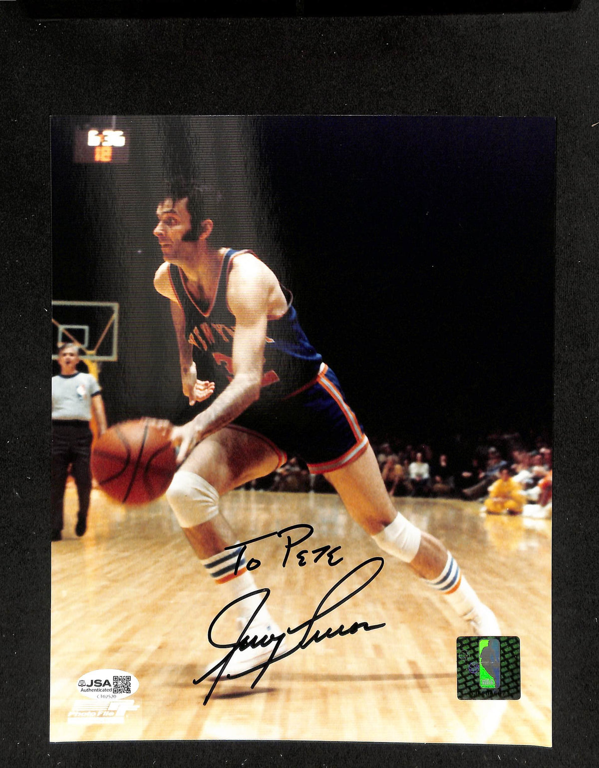 Jerry Lucas HOF Signed/Autographed 8x10 Photo Knicks JSA 214235