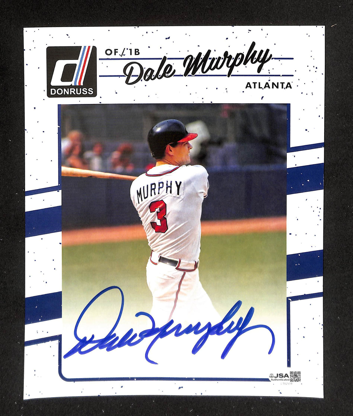 Dale Murphy Signed/Autographed 8x10 Photo Braves JSA 214236