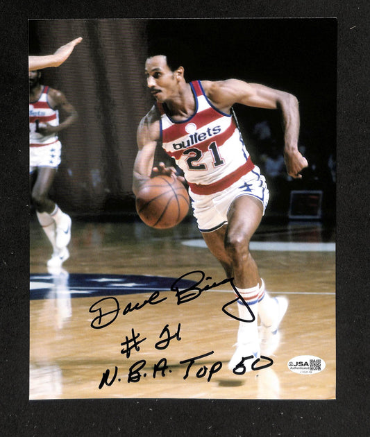 Dave Bing HOF Signed/Autographed 8x10 Photo Bullets JSA 214237