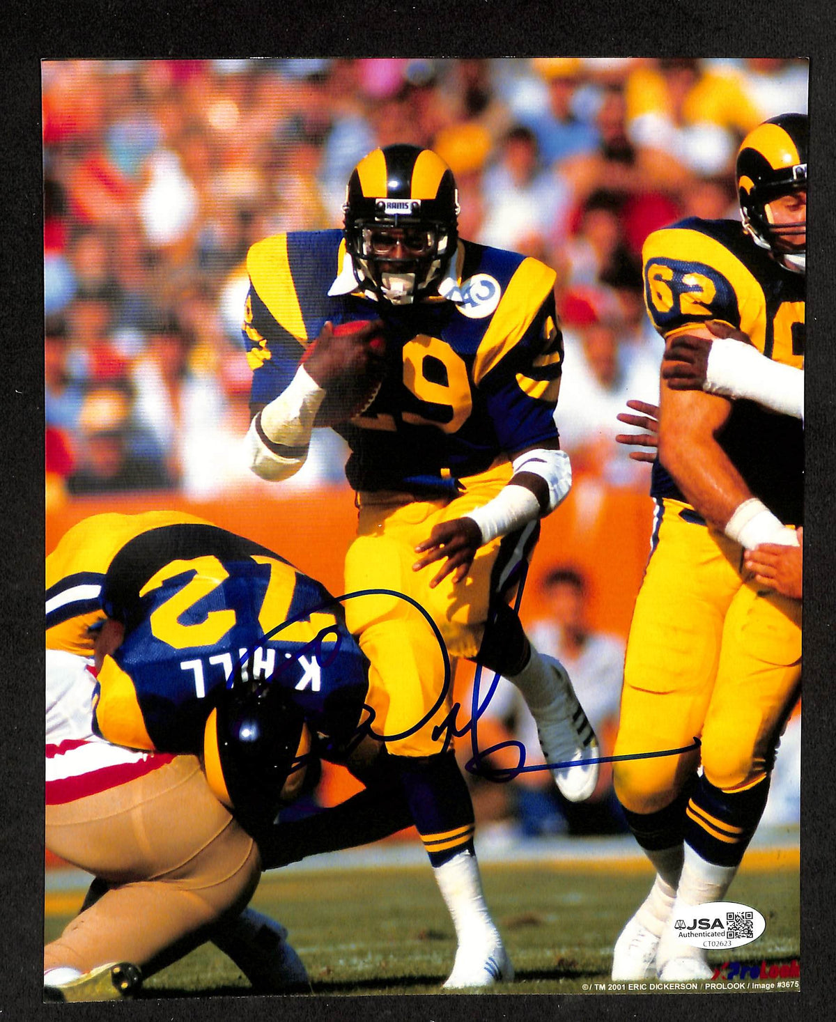 Eric Dickerson HOF Signed/Autographed 8x10 Photo Rams JSA 214182