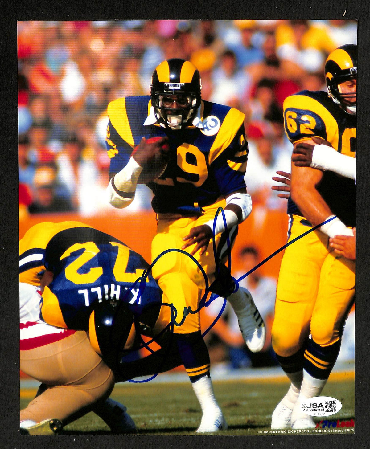Eric Dickerson HOF Signed/Autographed 8x10 Photo Rams JSA 214184