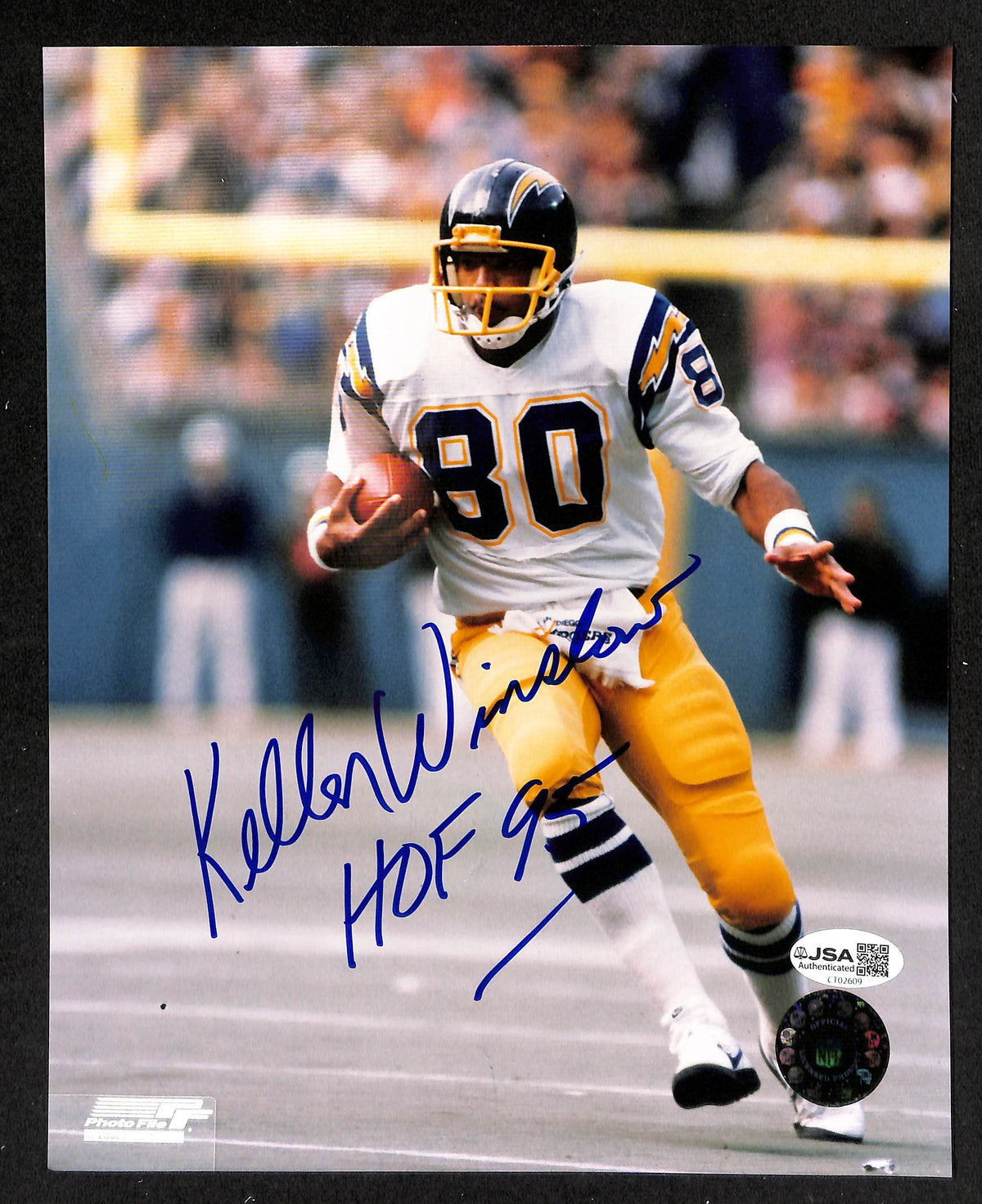 Kellen Winslow HOF Signed/Autographed 8x10 Photo Chargers JSA 214196