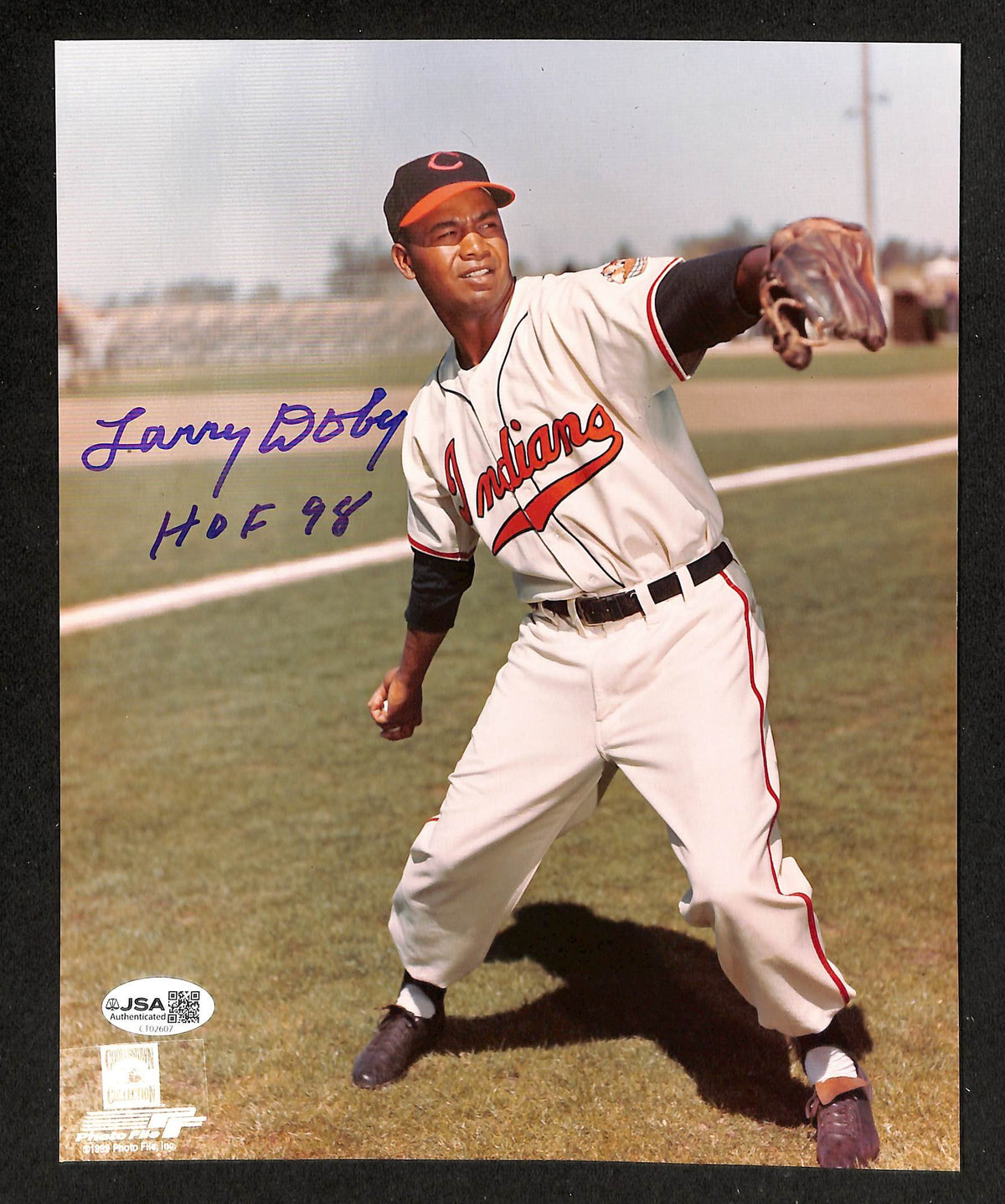 Larry Doby HOF Signed/Autographed 8x10 Photo Indians JSA 214198