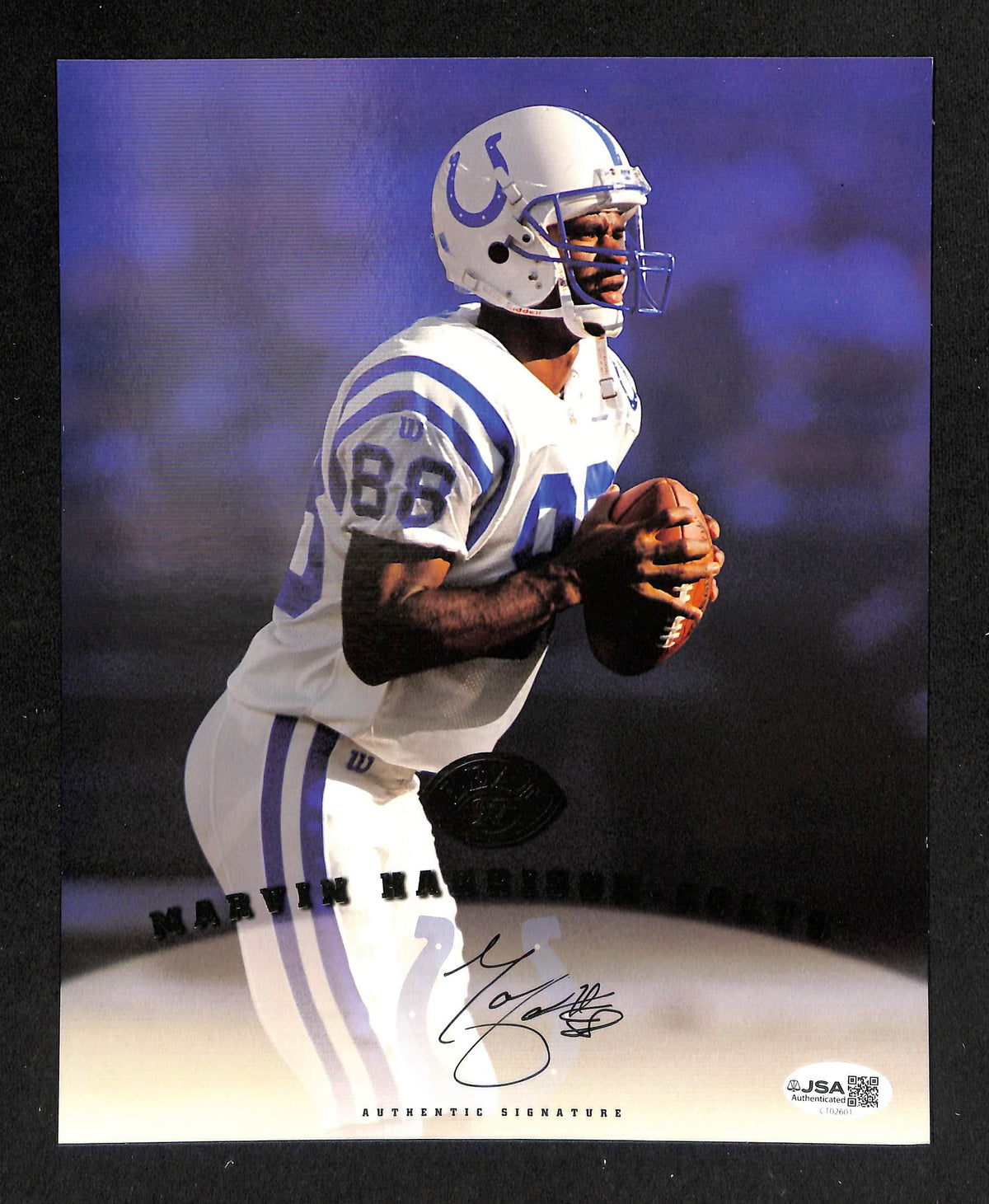 Marvin Harrison HOF Signed/Autographed 1997 Leaf 8x10 Photo Colts JSA 214204