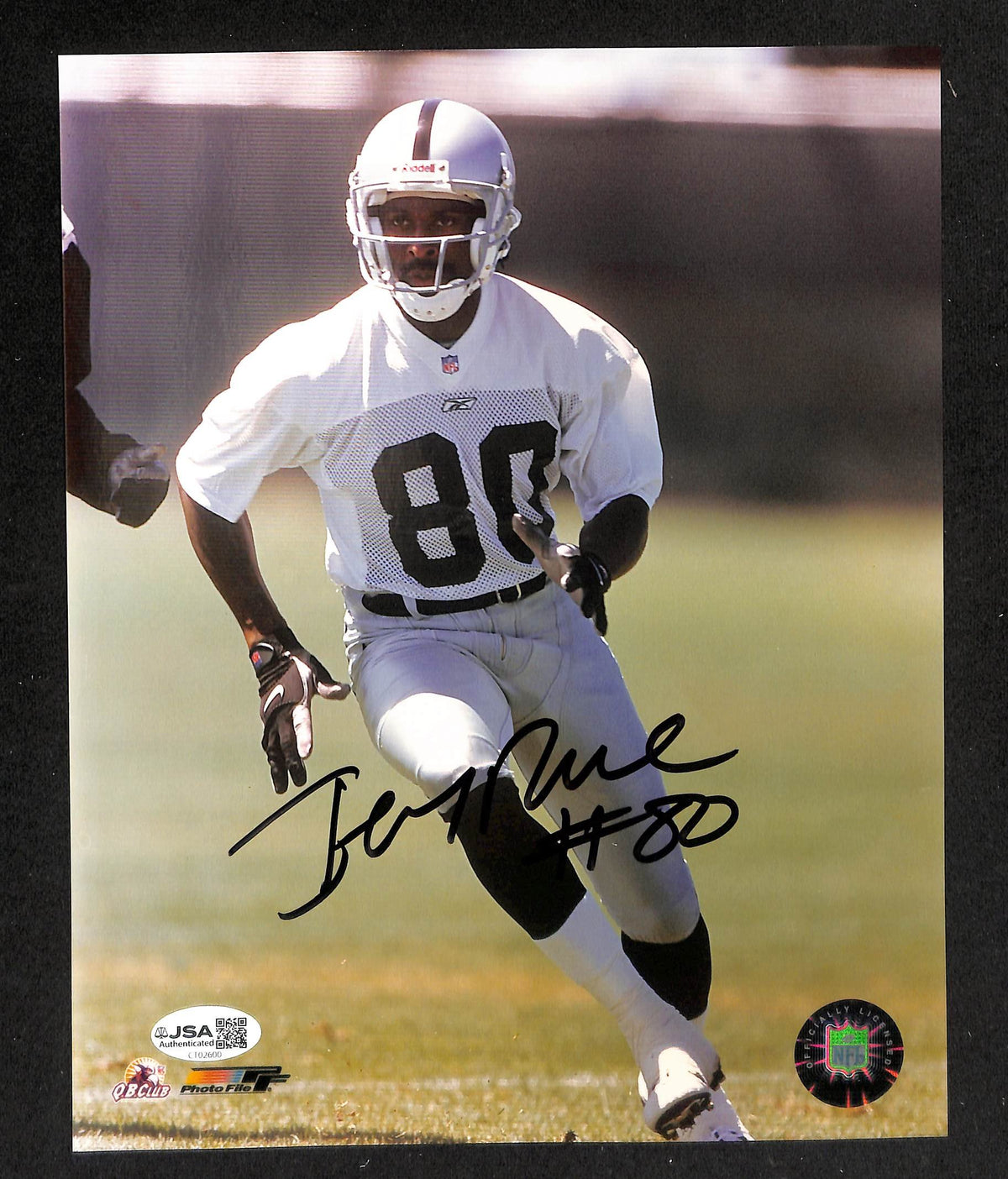 Jerry Rice HOF Signed/Autographed 8x10 Photo Raiders JSA 214205
