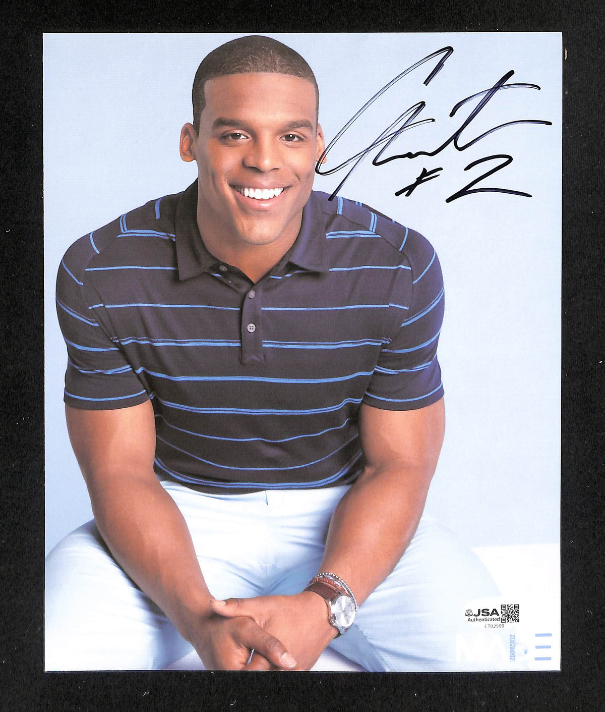 Cam Newton Signed/Autographed 8x10 Photo Panthers JSA 214206