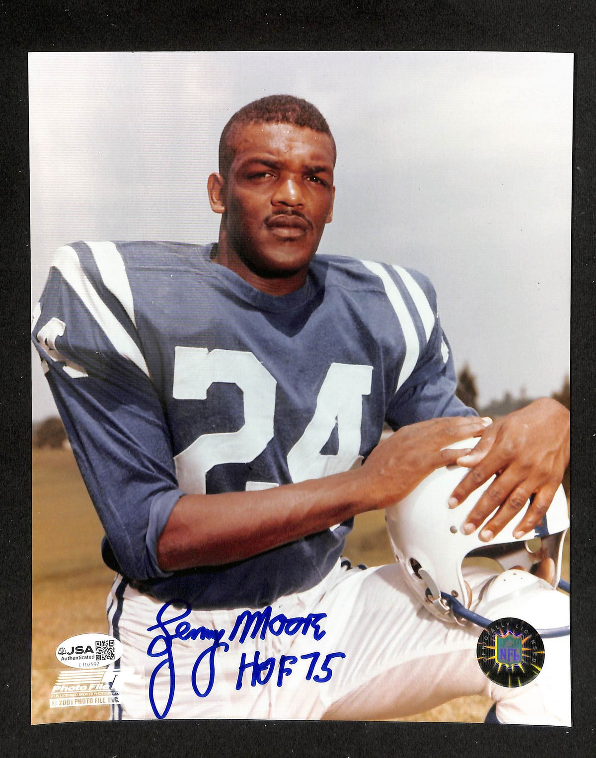 Lenny Moore HOF Signed/Autographed 8x10 Photo Colts JSA 214208