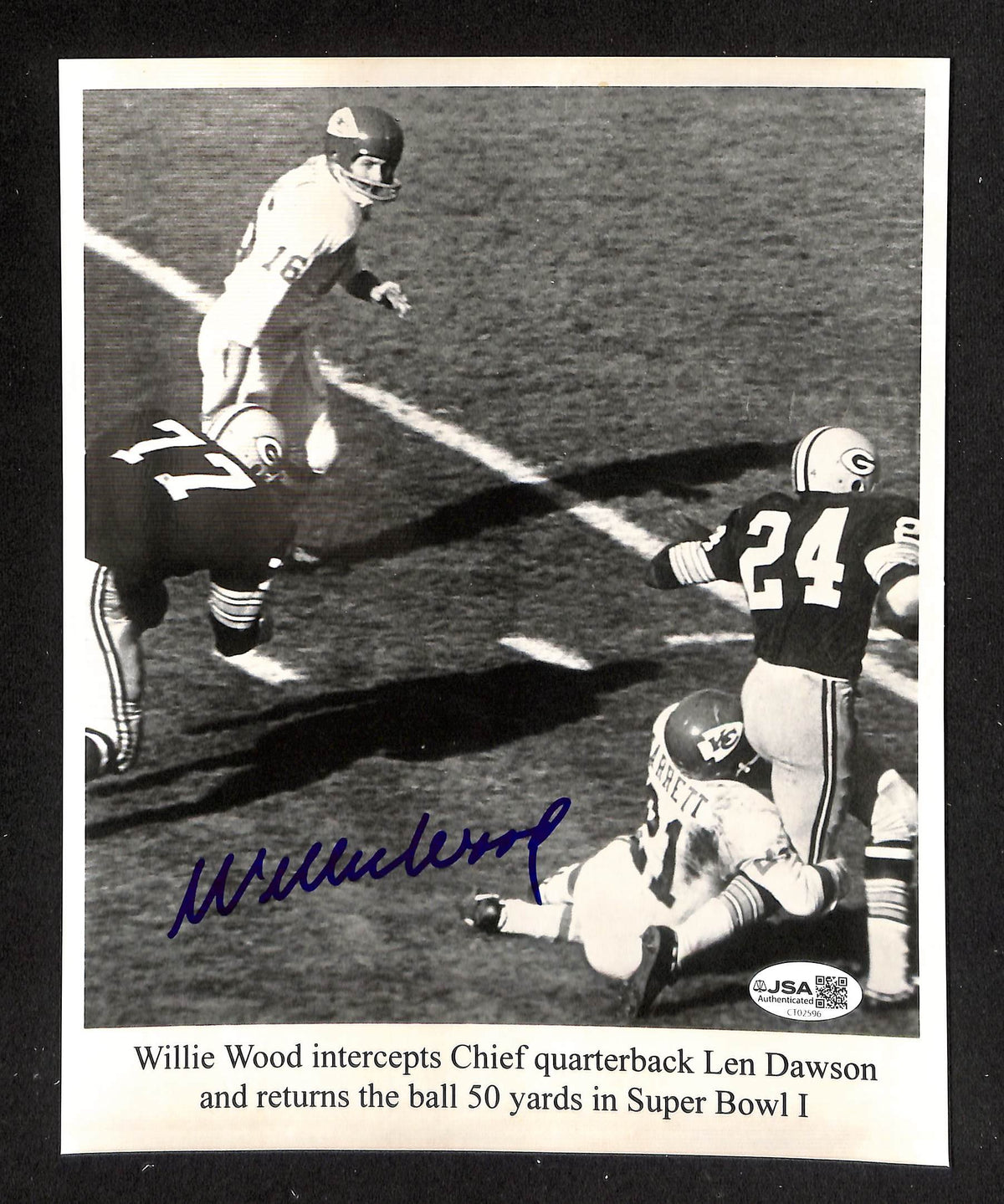 Willie Wood HOF Signed/Autographed 8x10 Photo Packers JSA BA214209