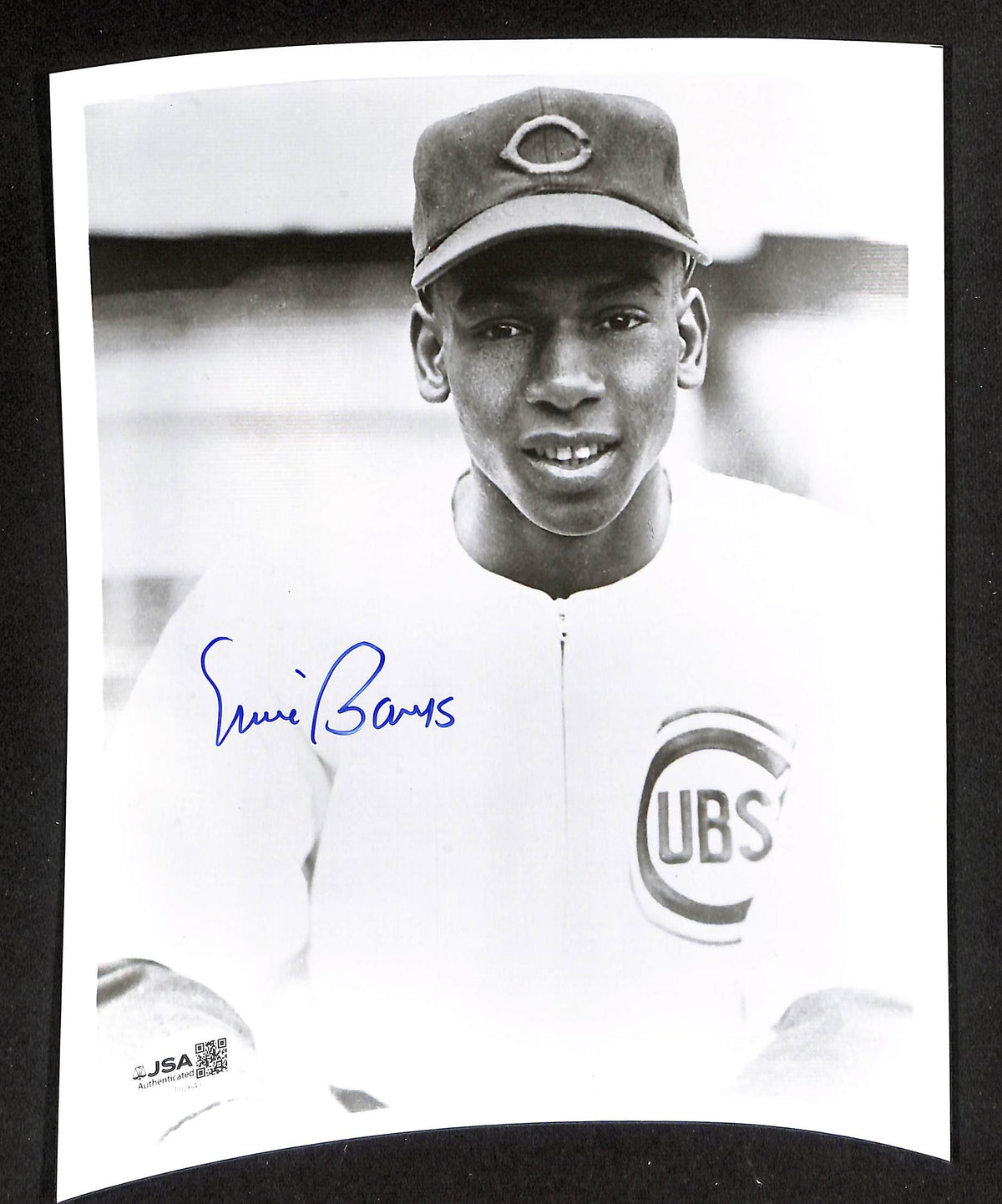 Ernie Banks HOF Signed/Autographed 8x10 Photo Cubs JSA 213866