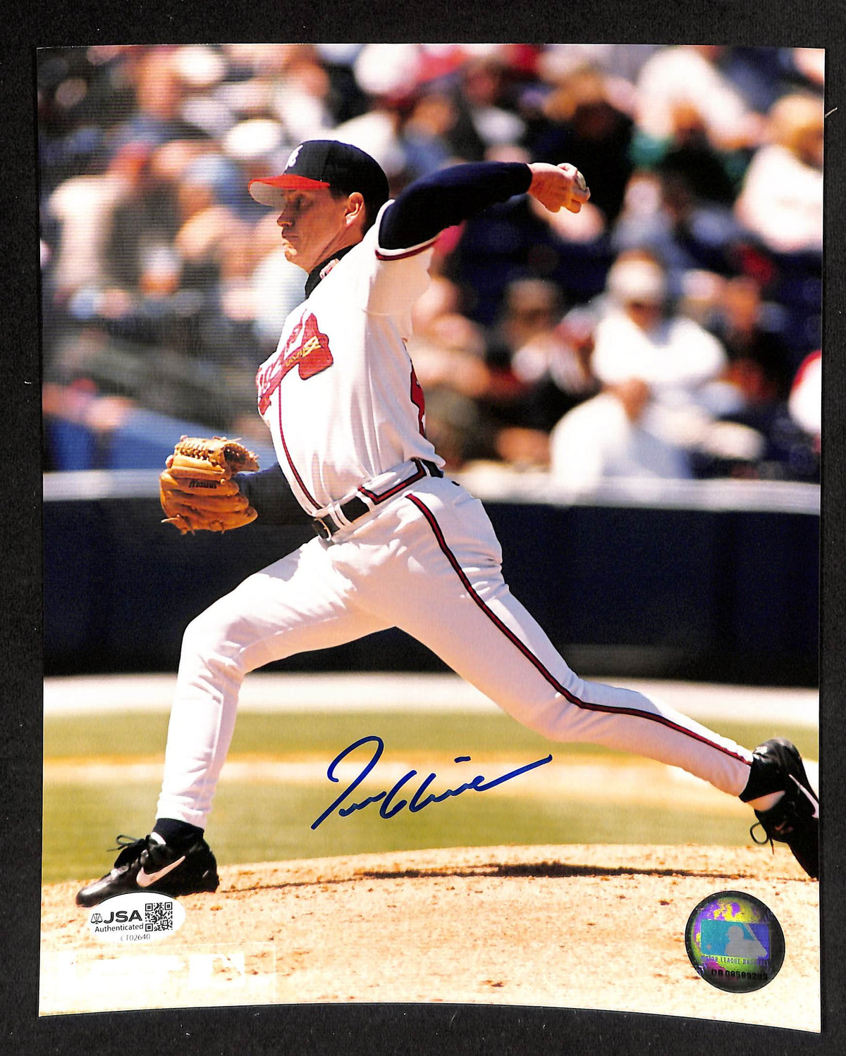 Tom Glavine HOF Signed/Autographed 8x10 Photo Braves JSA 213869