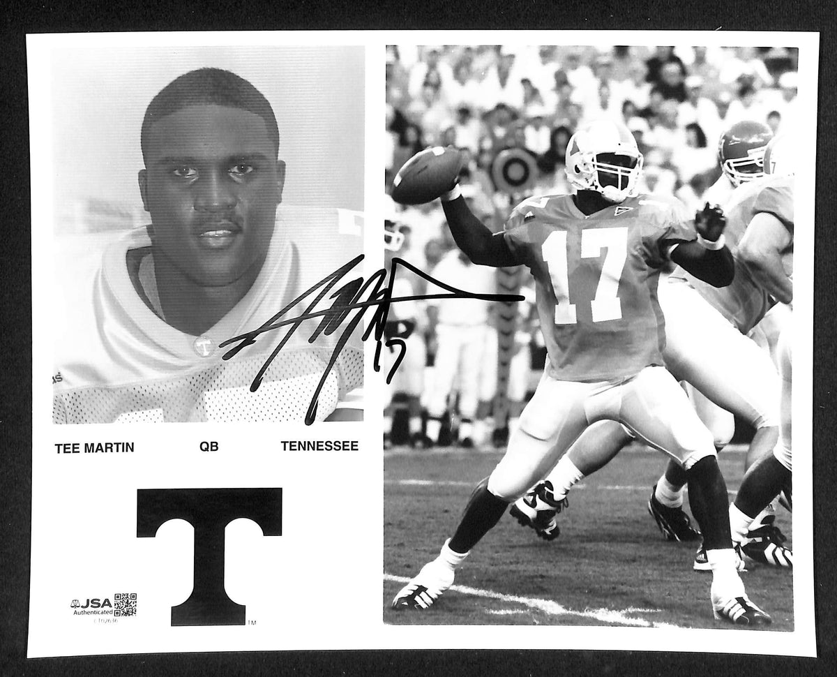 Tee Martin Signed/Autographed 8x10 Photo Tennessee JSA 213874