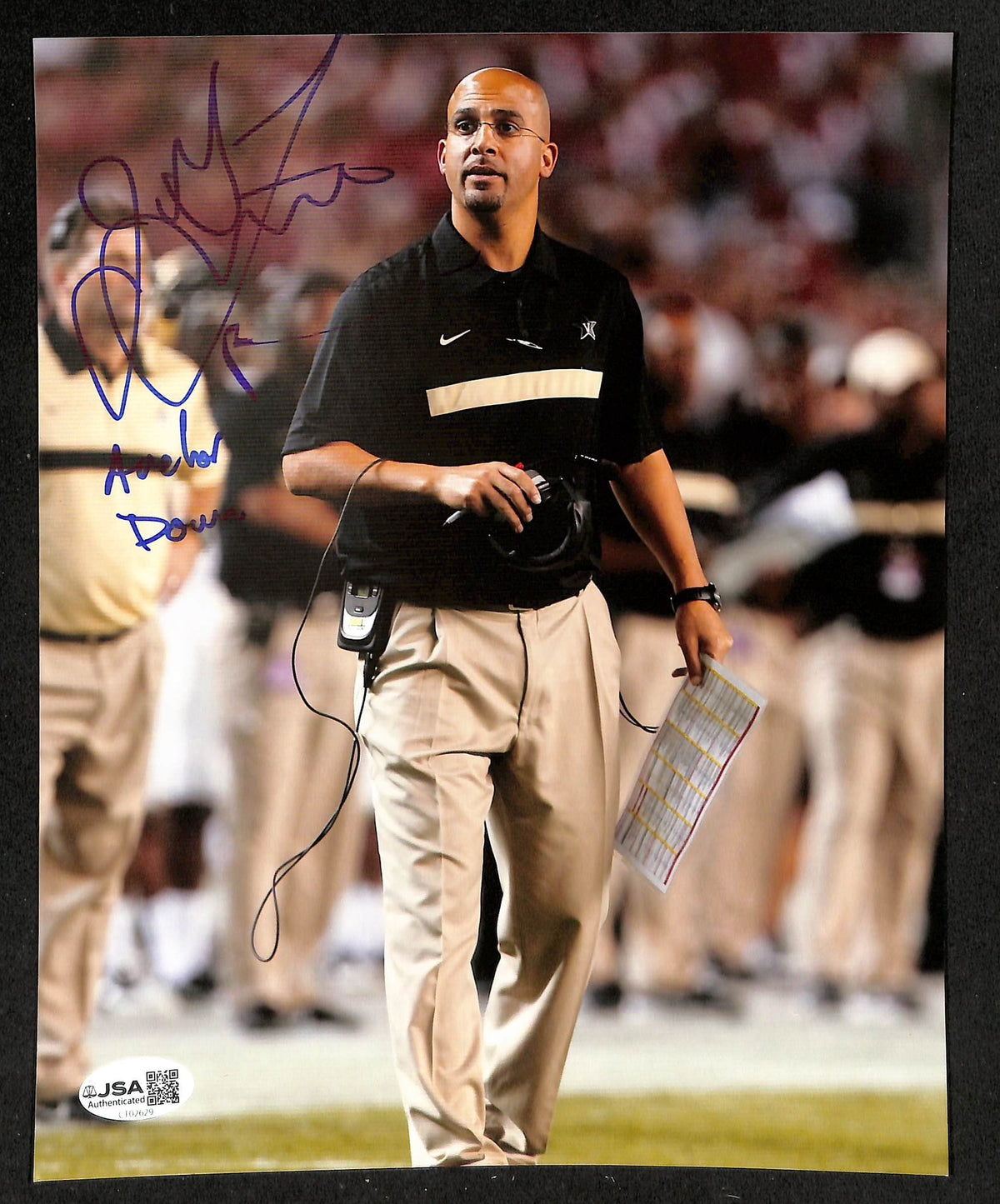 James Franklin Signed/Autographed 8x10 Photo Vanderbilt JSA 213881