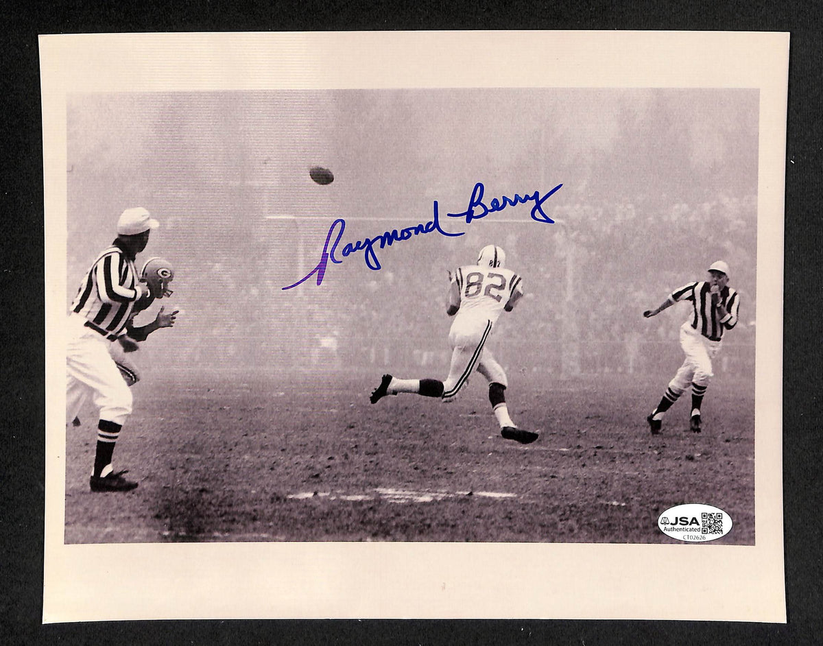 Raymond Berry HOF Signed/Autographed 8x10 Photo Colts JSA 213883