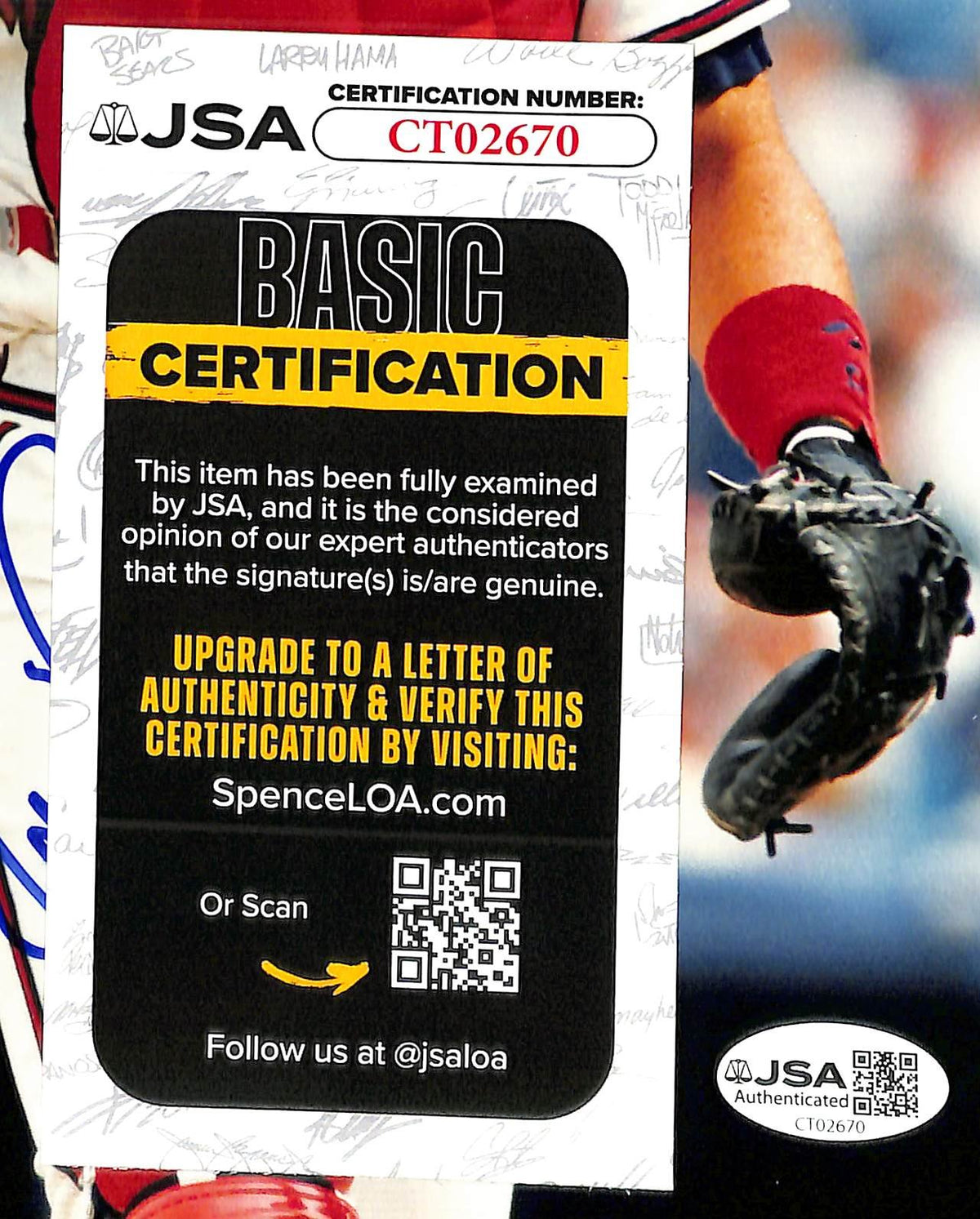 Javy Lopez Signed/Autographed 8x10 Photo Braves JSA 212785
