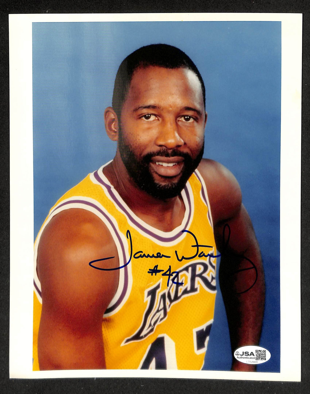 James Worthy HOF Signed/Autographed 8x10 Photo Lakers JSA 212786