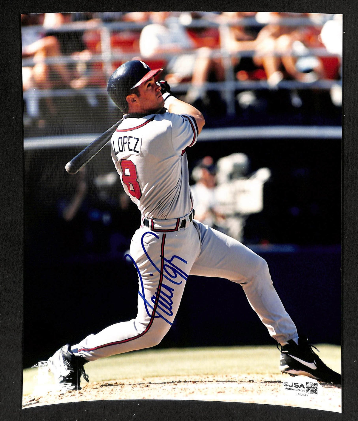 Javy Lopez Signed/Autographed 8x10 Photo Braves JSA 213864