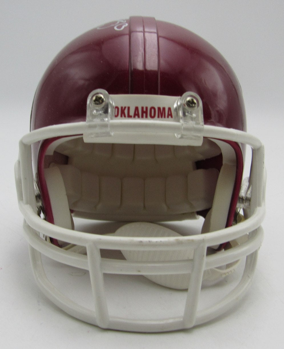Billy Sims Signed/Inscribed Univ of Oklahoma Mini Football Helmet JSA 213497