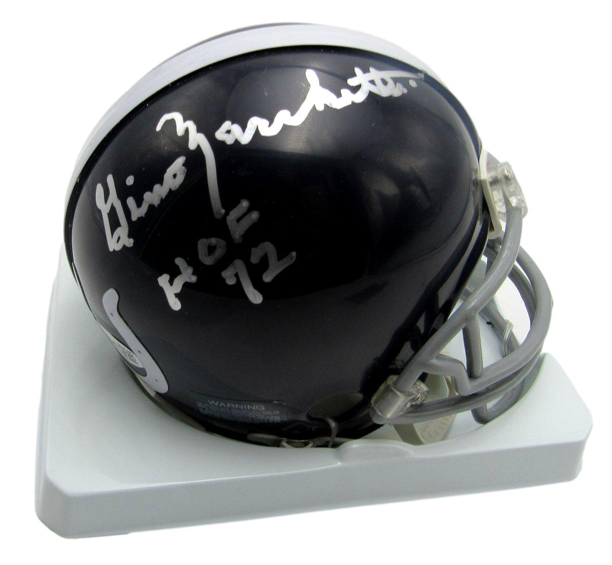 Gino Marchetti HOF Signed/Inscribed Colts Mini Football Helmet JSA 213509
