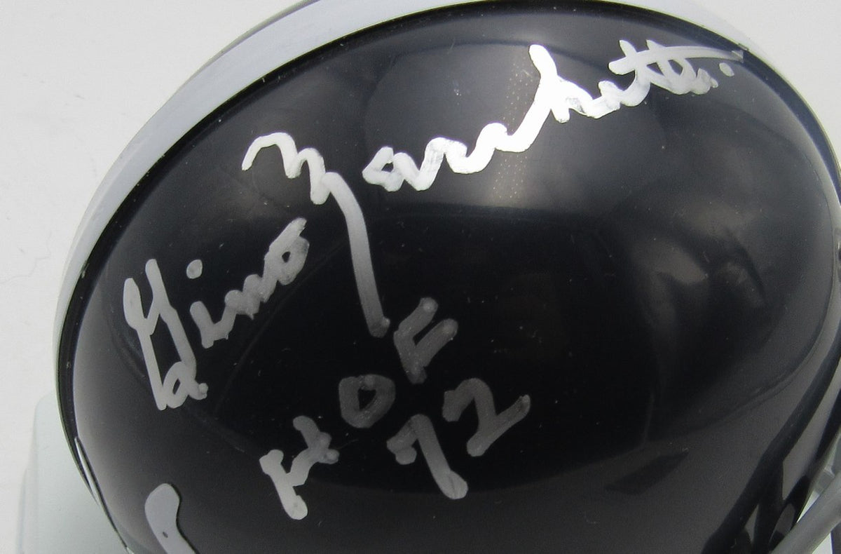 Gino Marchetti HOF Signed/Inscribed Colts Mini Football Helmet JSA 213509
