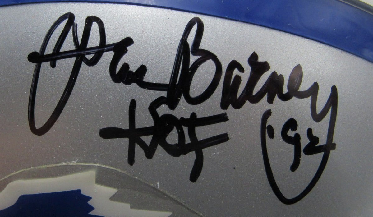 Lem Barney HOF Signed/Inscribed Detroit Lions Mini Football Helmet JSA 213510