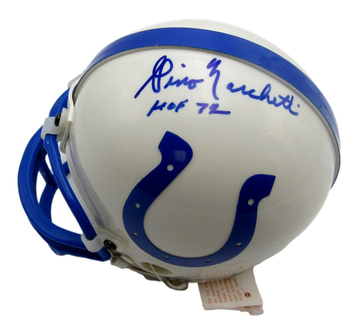 Gino Marchetti HOF Signed/Inscribed Colts Mini Football Helmet JSA 213513