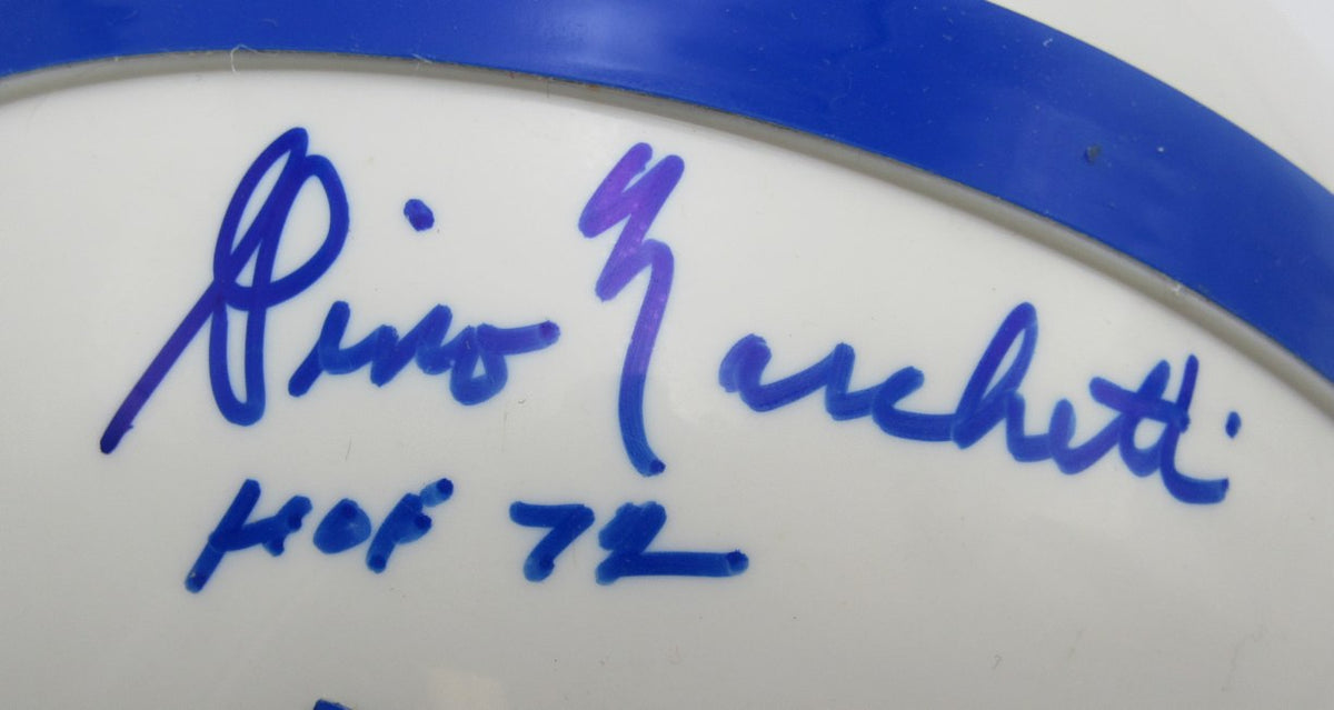 Gino Marchetti HOF Signed/Inscribed Colts Mini Football Helmet JSA 213513
