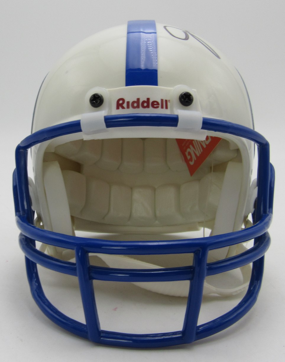 John Mackey HOF Signed/Inscribed Colts Mini Football Helmet JSA 213514