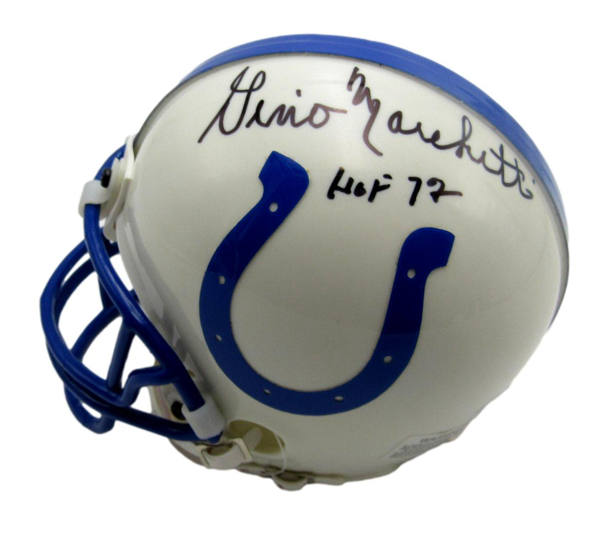Gino Marchetti HOF Signed/Inscribed Colts Mini Football Helmet JSA 213517