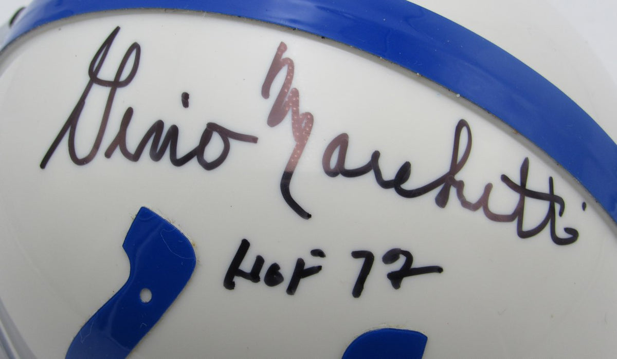 Gino Marchetti HOF Signed/Inscribed Colts Mini Football Helmet JSA 213517